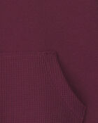 Toddler Boy Fleece Quarter-Zip Pullover Sweatshirt - Burgundy, image 2 of 3 slides