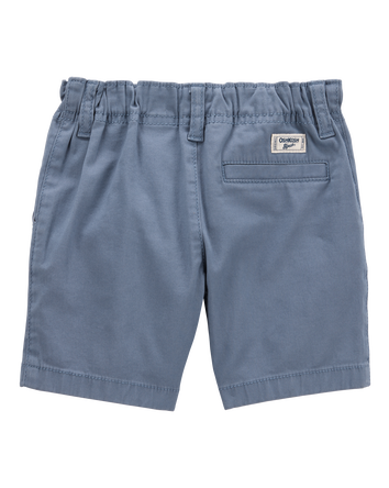 Toddler Blue Flat-Front Shorts, 