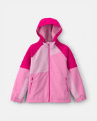 Girls Midweight Fleece Lined  Jacket- Fushia, image 1 of 3 slides