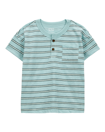 Toddler Striped Slub Jersey Henley, 