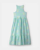 Filles - Robe maxi sans manches &agrave; motif de r&eacute;cif - Bleu/Vert, image 2 sur 3 diapositives