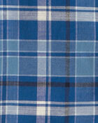 Baby Boy Plaid Short-Sleeve Button-Down Shirt - Blue, image 2 of 3 slides