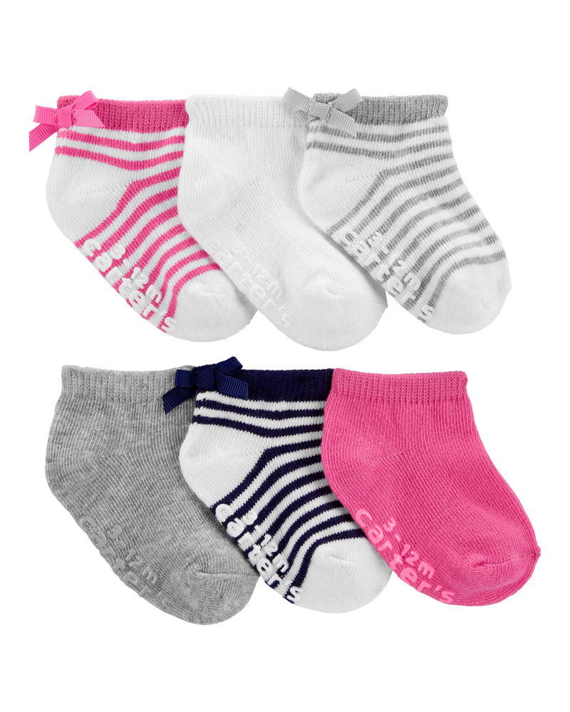 Baby 6-Pack Ankle Socks, image 1 of 2 slides