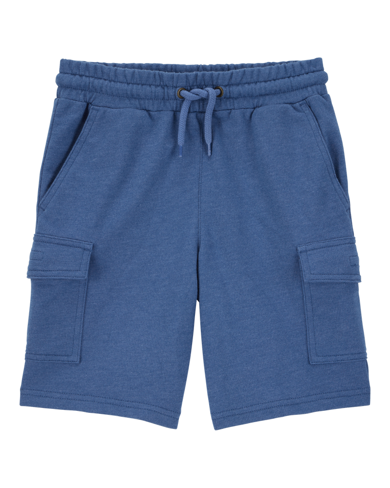 Kid Solid Woven Shorts - Blue, image 1 of 5 slides