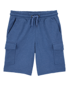Kid Solid Woven Shorts - Blue, image 1 of 5 slides