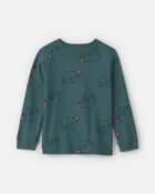 Gar&ccedil;ons - T-shirt manches longues &agrave; motif ourson - Vert, image 1 sur 2 diapositives