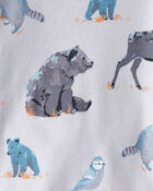Baby Organic Cotton Pyjamas in Midnight Forest Print, image 3 of 4 slides