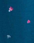 Girls Ice Skate Print Pull-On Stretch Cozy Leggings - Blue, image 4 of 5 slides