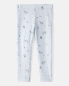 Tout-petit fille - Legging extensible en coton imprim&eacute; - Bleu, image 2 sur 5 diapositives