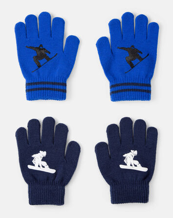 Garçons - 2 paires de gants en tricot KOMBI – Garçon , 