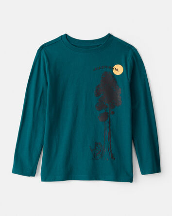 Gar&ccedil;ons - T-shirt graphique &agrave; manches longues arbre de la Californie &ndash; Vert, 