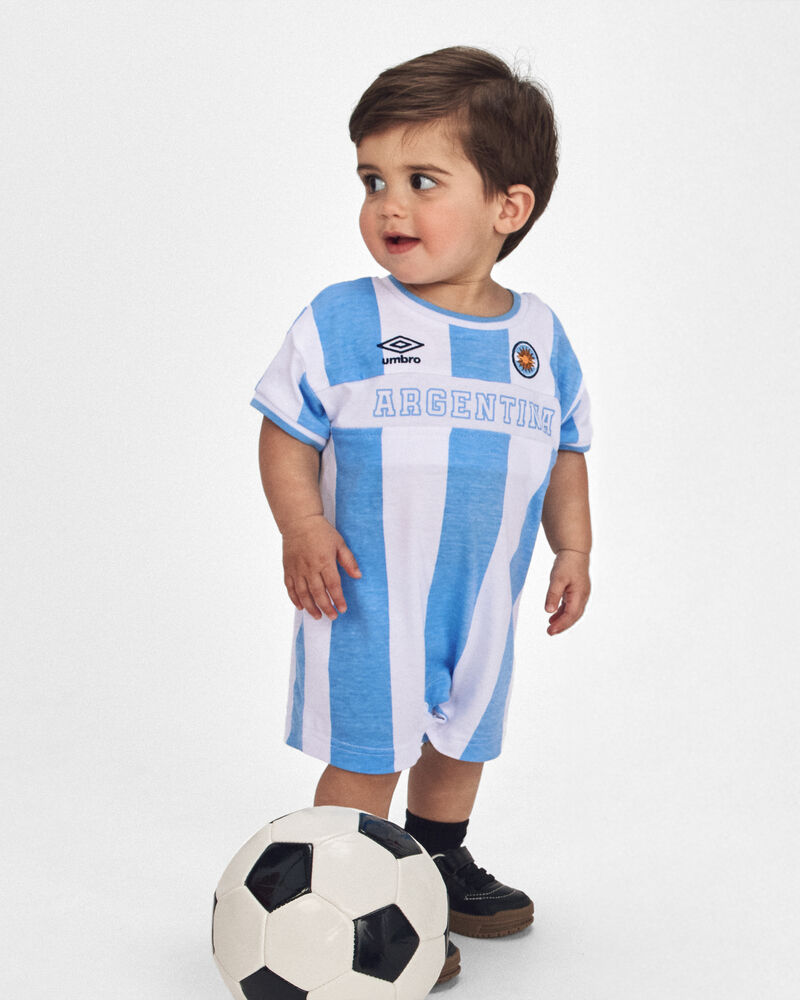 B&eacute;b&eacute; - Barboteuse de soccer Umbro de l&rsquo;Argentine - Bleu clair/Blanc, image 2 sur 6 diapositives