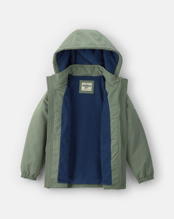 Boys Hooded Midweight Jacket - Green, 
