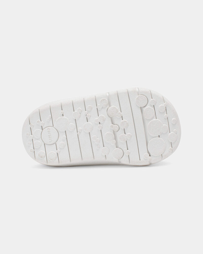 Baby Girl Heart Print Every Step&reg; First Walker Casual Shoes - White/Black, image 5 of 6 slides