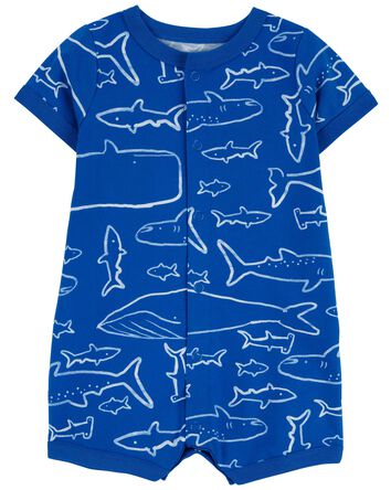 Whale Snap-Up Romper, 