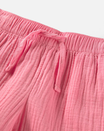 Girls Organic Cotton Gauze Pants, 