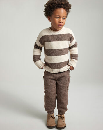 Toddler Pull-on Sweater Knit Joggers - Brown, 