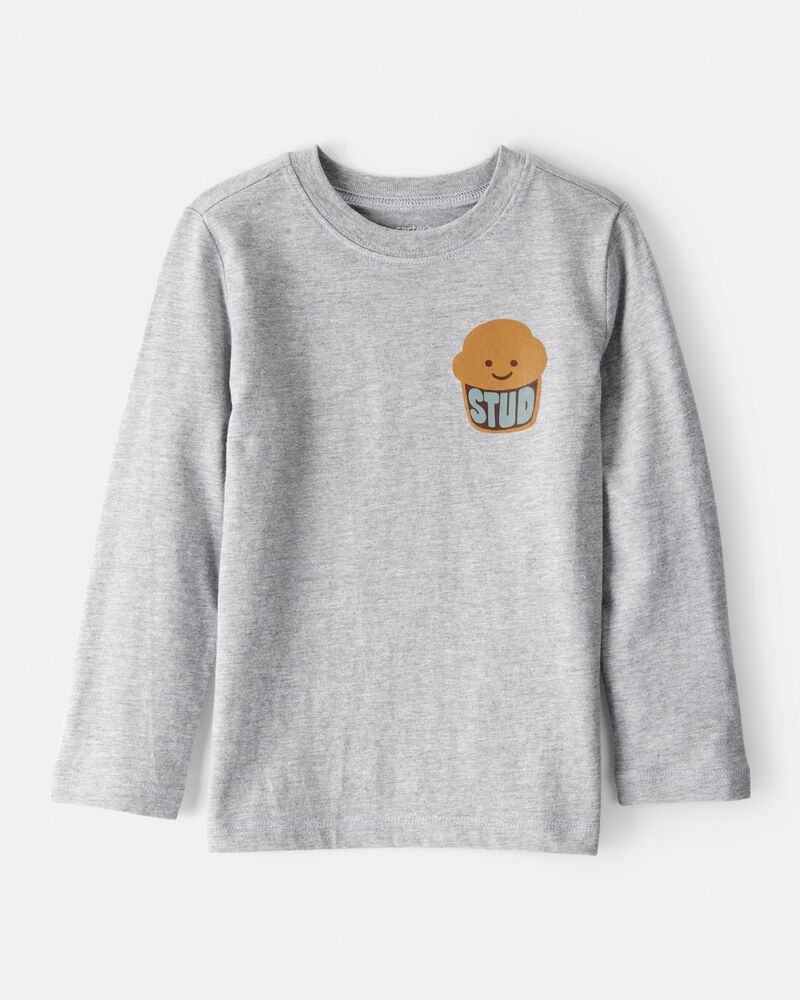 Toddler Boy Stud Muffin Long-Sleeve Graphic Tee - Grey, image 1 of 3 slides