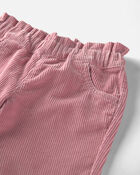 Toute-petit fille - Pantalon &agrave; enfiler en velours c&ocirc;tel&eacute; de coton biologique, image 3 sur 4 diapositives