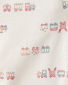 Baby Girl 5-Pack Train Floral Multipack Bodysuits - Green/Pink, image 6 of 7 slides