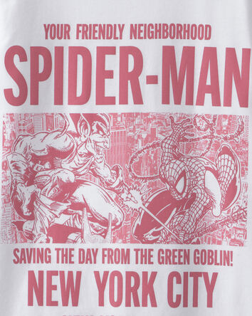 Gar&ccedil;ons - T-shirts &agrave; imprim&eacute; Spider-Man de &copy;Marvel - Blanc, 