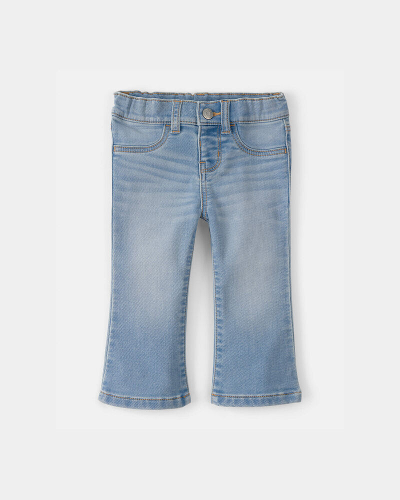 Baby Girl Denim Flare Jeans - Light Wash, image 1 of 4 slides
