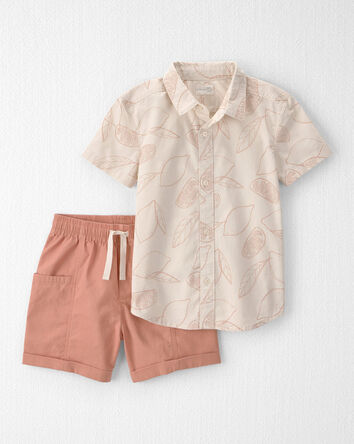 Boys 2-Piece Shorts Set Made with Organic Cotton in Citrus, 