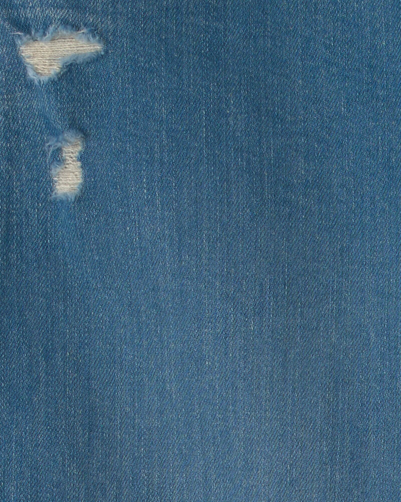 Girls Cropped Wide-Leg Jeans - Medium Wash, image 3 of 4 slides