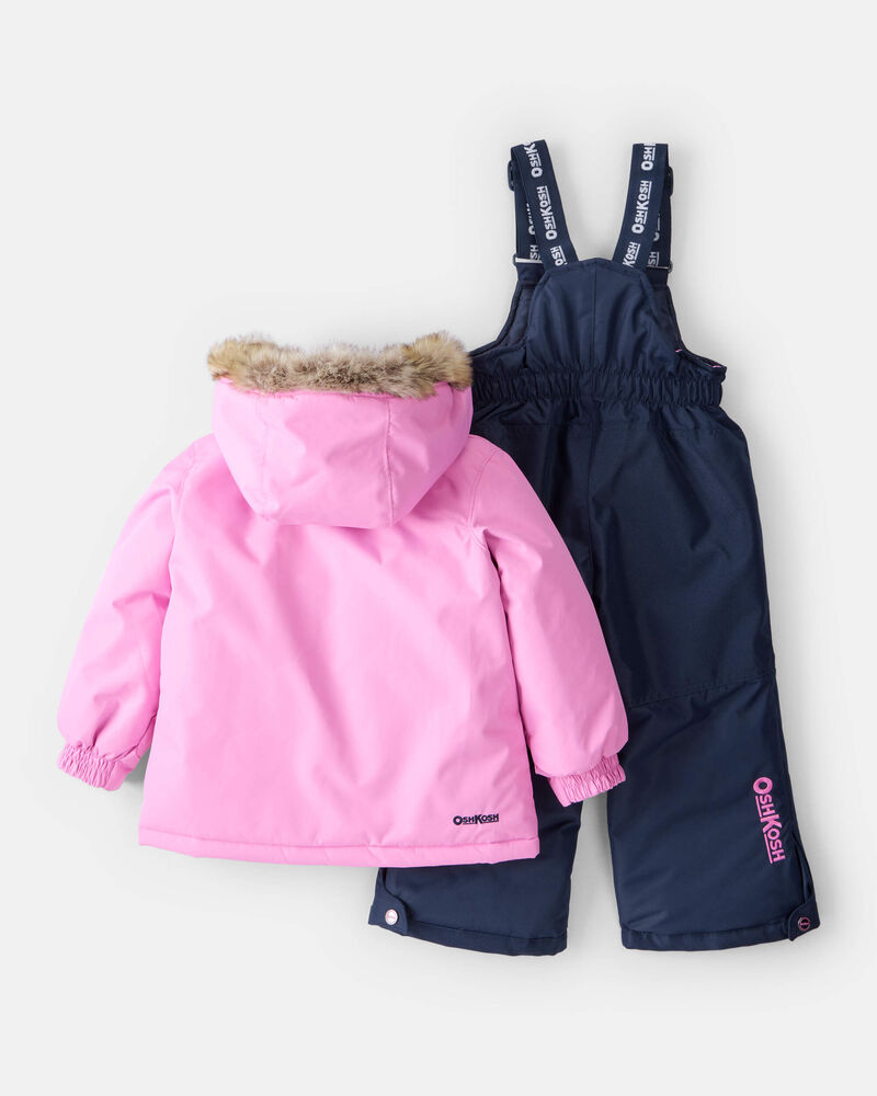 Toddler Girl 2-Piece Taslan Snowsuit Set Pink Carter's Oshkosh