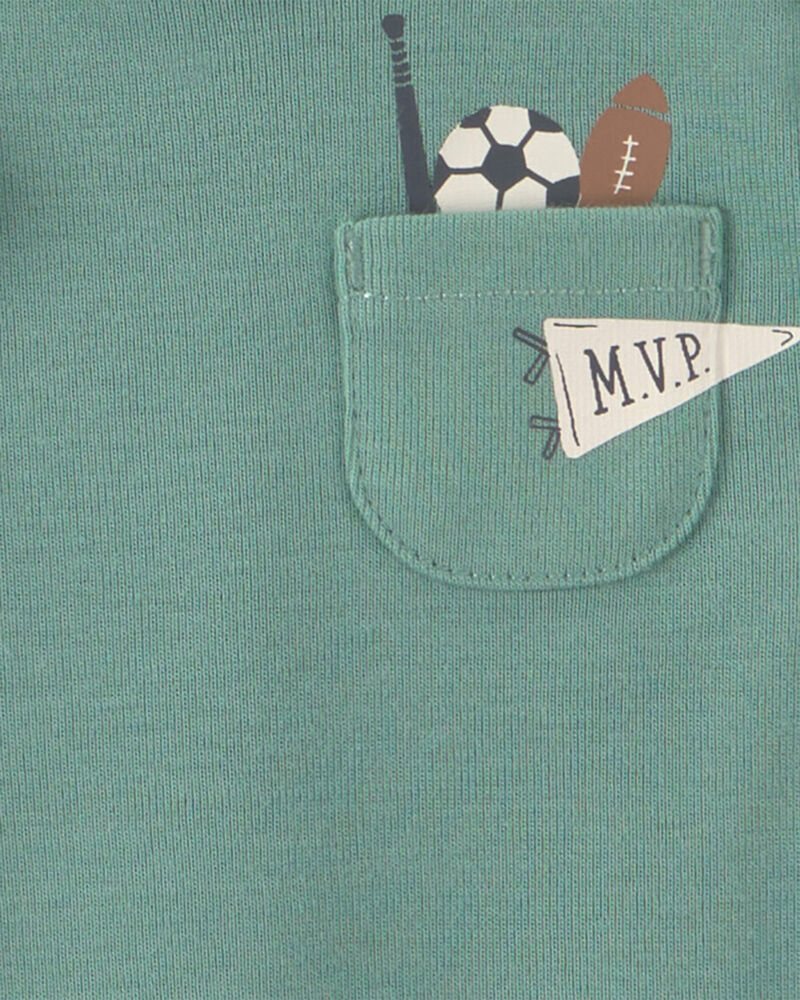 Baby Boy 5-Pack Football Multipack Bodysuits, image 3 of 7 slides