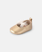 Baby Girl Metallic Bow Flats - Gold, image 6 of 6 slides