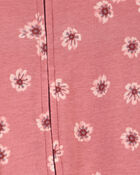 Baby 2-Pack Floral 2-Way Zip Cotton Sleepers, image 2 of 5 slides