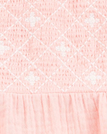 Baby Cotton Gauze Jumpsuit - Pink, 