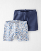 Baby 2-Pack Organic Cotton Ribbed Shorts, image 1 of 3 slides