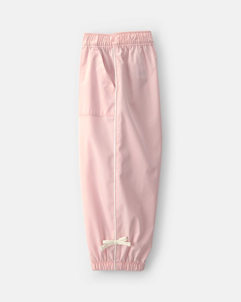 Toute-petite fille - Pantalon de jogging en popeline et boucle aux chevilles - Rose, image 3 sur 4 diapositives