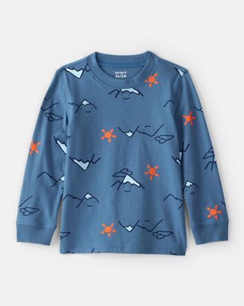Toddler Boy Mountain Long-Sleeve Graphic Tee - Blue, 