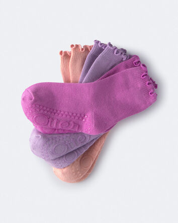 Toddler Girl 3-Pack Crew Socks - Purple/Pink, 