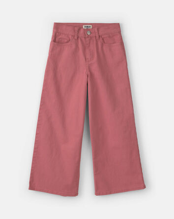 Filles - Pantalon &eacute;court&eacute; &agrave; jambe large - Rouge, 