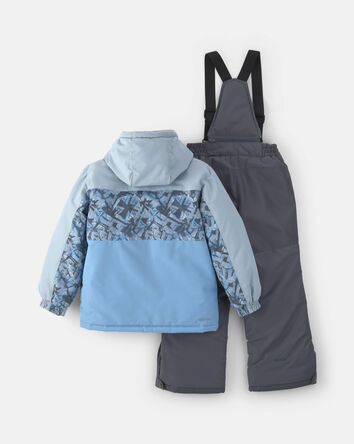 Boys  2 Piece Snowsuit With Chest Pocket- Grey, 