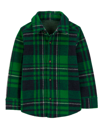Toddler Plaid Jacquard Button-Down Shirt, 