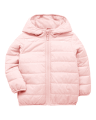 Kid Hooded Puffer Jacket - Pink, image 2 of 5 slides