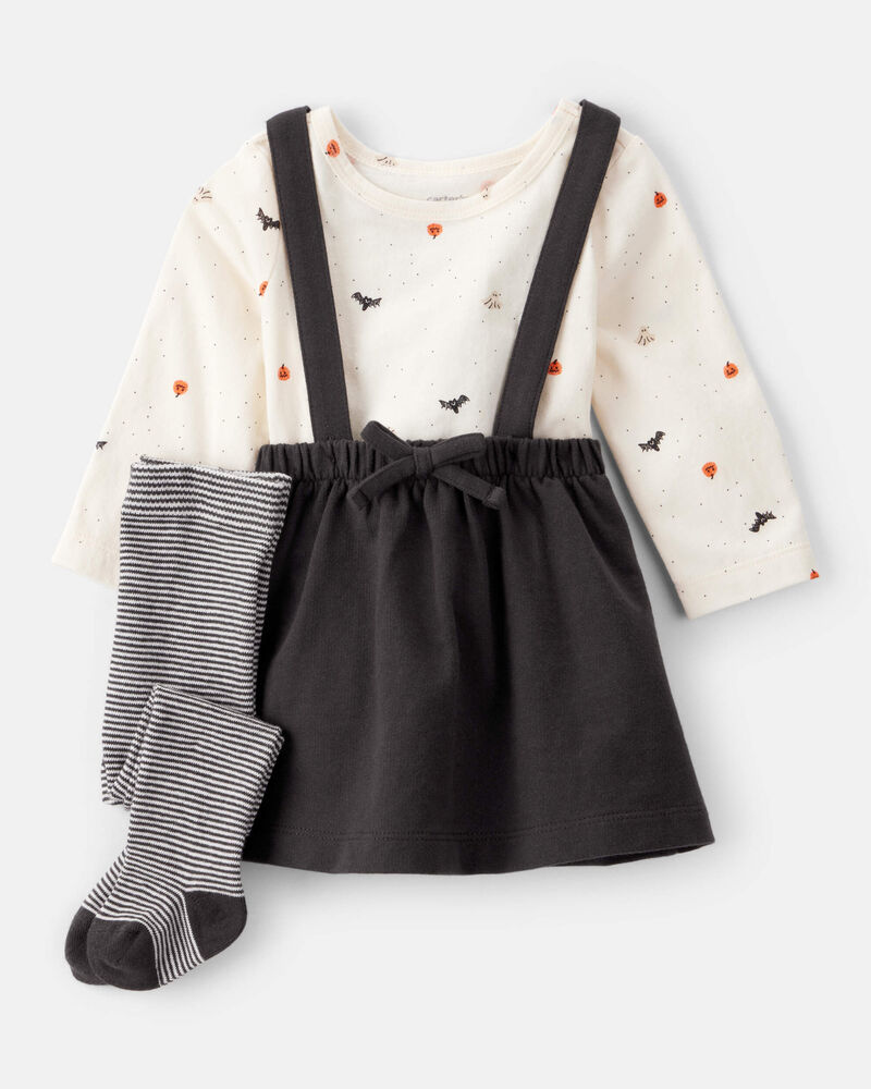 Baby 3-Piece Halloween Tee & Jumper Set, image 1 of 6 slides