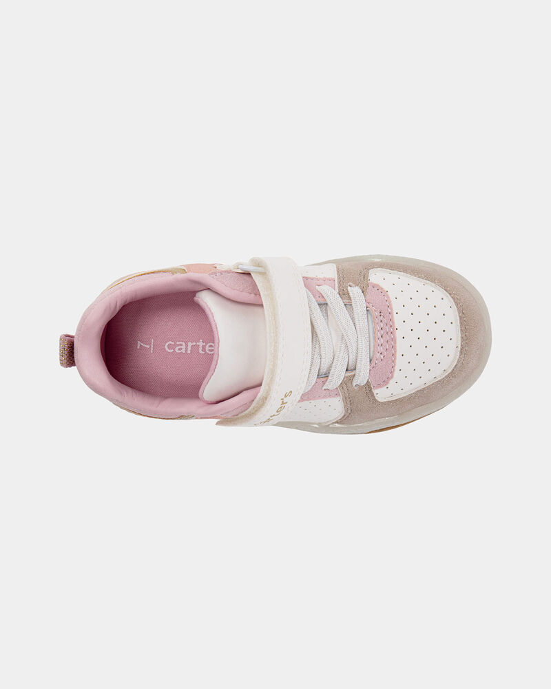 Tout-petit fille - Espadrilles d&eacute;contract&eacute;es en blocs de couleur - Rose/Blanc, image 4 sur 6 diapositives