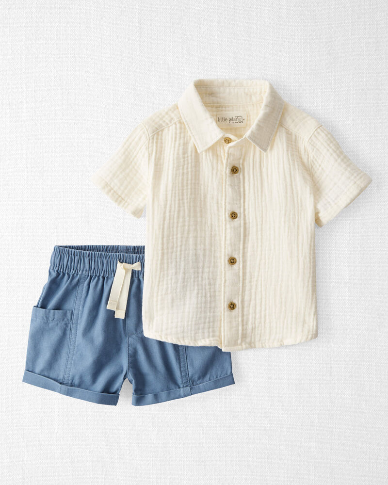 Baby Boy 2-Piece Organic Cotton Set, image 1 of 6 slides