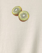 Filles - T-shirt c&ocirc;tel&eacute; &agrave; motif kiwi - Ivoire, image 2 sur 2 diapositives