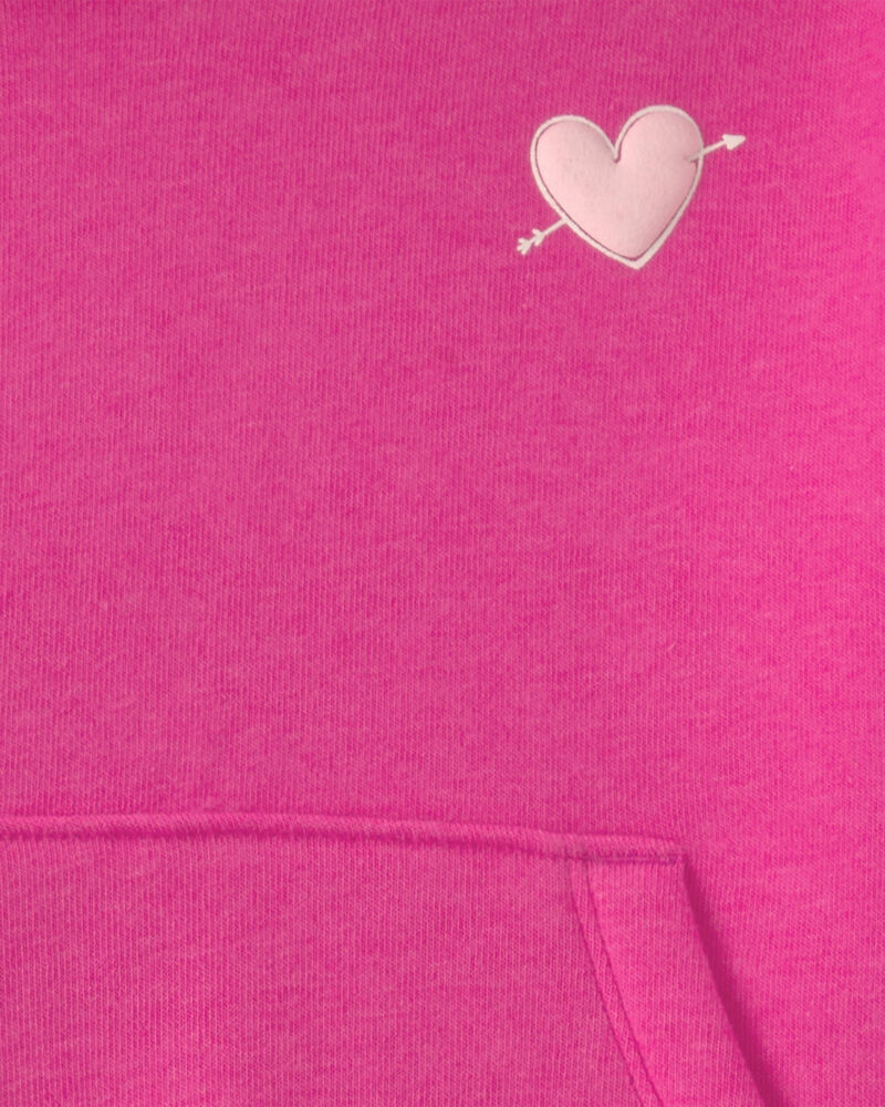 Toddler Girl Heart Fleece Long-Sleeve Top & Pant Set - Pink, image 5 of 7 slides