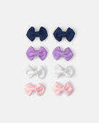 Toddler Girl 8-Pack Bow Hair Clips, image 1 of 2 slides