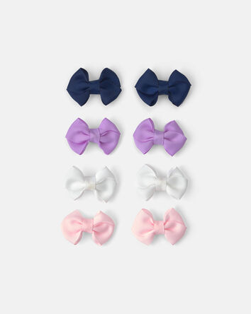 Toddler Girl 8-Pack Bow Hair Clips, 