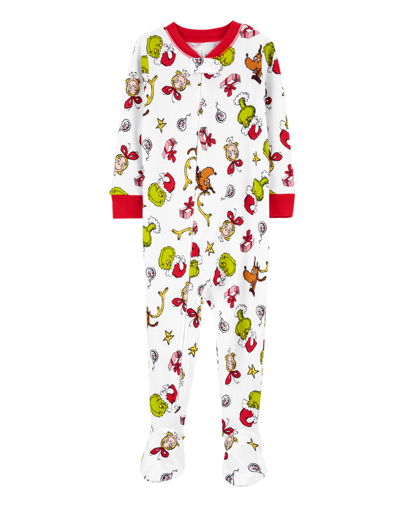 Baby 1 Piece Christmas Grinch 100 Cotton Footie Pyjamas