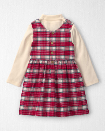 Toute-petit fille - Ensemble 2 pi&egrave;ces chasuble en flanelle de coton biologique, 